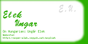 elek ungar business card